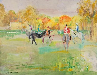 GRAU SALA ÉMILE, 1911-1975
LE PADDOCK gouache,...