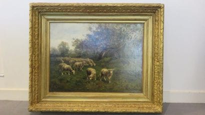 CHARPIN Albert, 1842-1924
BERGER ET SES MOUTONS
huile...