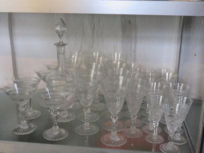 SAINT-LOUIS, modèle Trianon
Service en cristal...