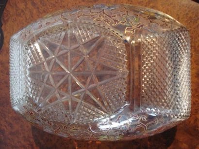 Coupe en cristal émaillé polychrome - Début...