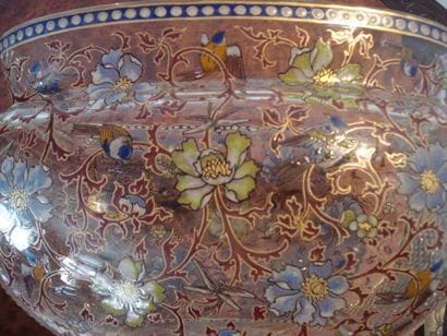 Coupe en cristal émaillé polychrome - Début...