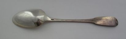Cuiller à ragoût en argent. Modèle uniplat...