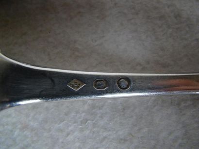 Série de six couverts de table en argent....