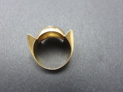 Bague or jaune 750 millièmes, années 50,...