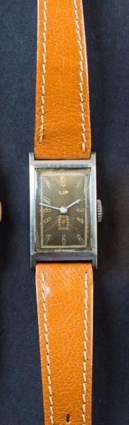 LIP Vers 1940
Montre bracelet en métal rhodié,...