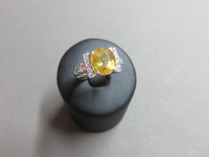 Bague jonc godronné or gris 750 millièmes...