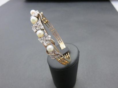 Bracelet or jaune 750 millièmes composé de...
