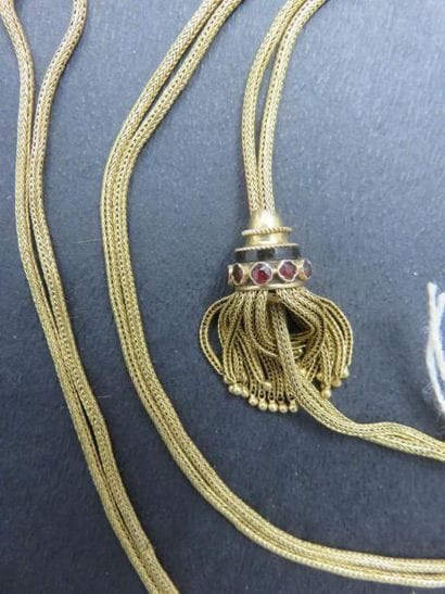 Collier napoléonien, maille ronde, orné d'un...