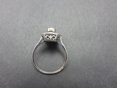 Bague or jaune et gris 750 millièmes ornée...