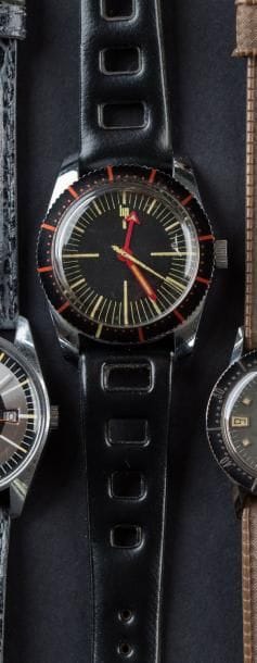 LIP vers 1975
Montre bracelet en métal chromé,...