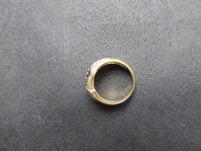 Bague or jaune 750 millièmes forme jonc,...
