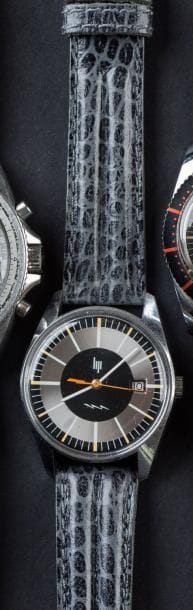 LIP vers 1975
Montre bracelet en métal chromé,...