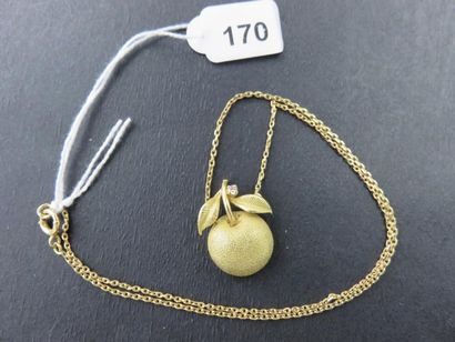 Chaîne pendentif or jaune 750 millièmes,...