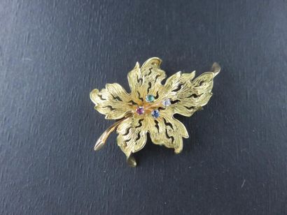 Broche or jaune 750 millièmes représentant...