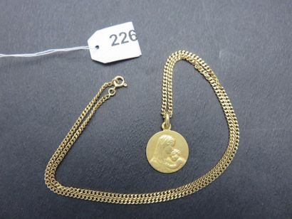 Chaîne or jaune 750 millièmes, maille gourmette...