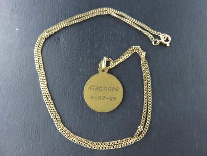 Chaîne or jaune 750 millièmes, maille gourmette...