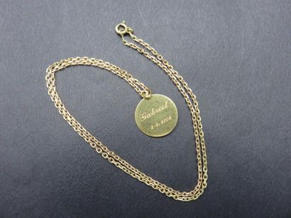 Chaîne or jaune 750 millièmes, maille forcat...