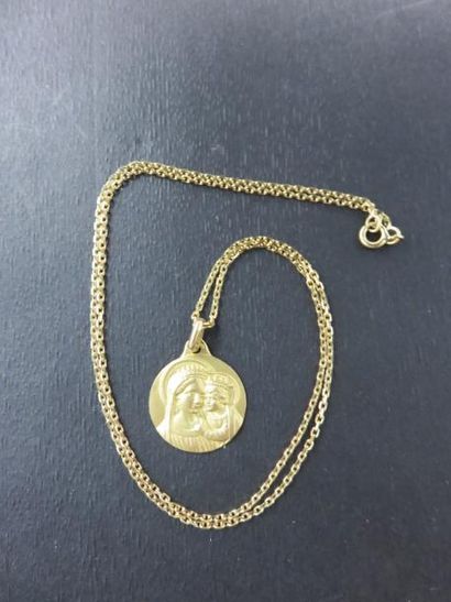 Chaîne or jaune 750 millièmes, maille forcat,...