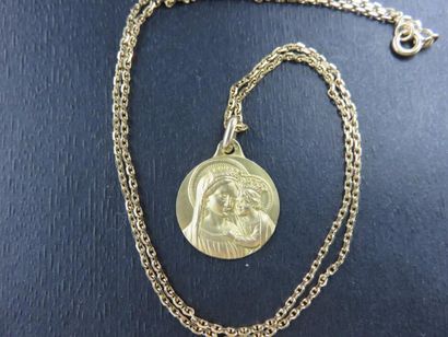 Chaîne or jaune 750 millièmes, maille forcat,...
