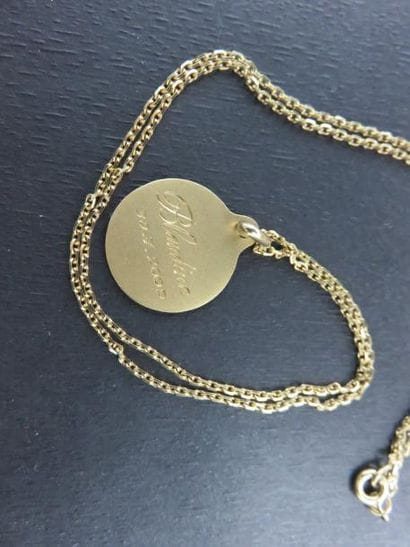 Chaîne or jaune 750 millièmes, maille forcat,...