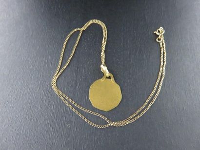 Chaîne or jaune 750 millièmes, maille gourmette,...