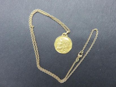 Chaîne or jaune 750 millièmes, maille forçat...