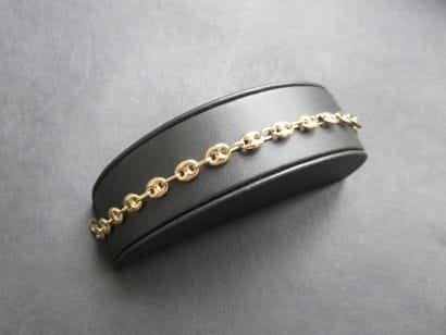 Bracelet or jaune 585 millièmes, maille grain...