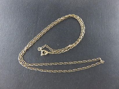 Chaîne or jaune 750 millièmes, maille cheval....