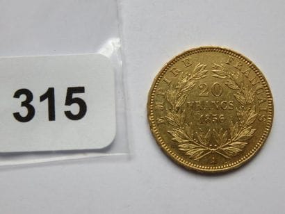 Monnaie or - 20 Francs Napoléon III, tête...