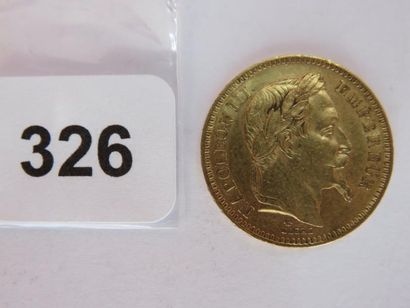 Monnaie or - 20 Francs Napoléon III, tête...