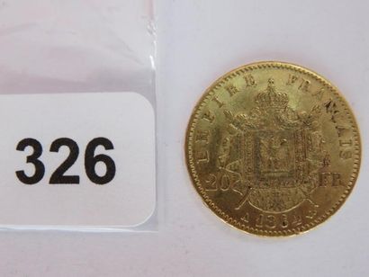 Monnaie or - 20 Francs Napoléon III, tête...