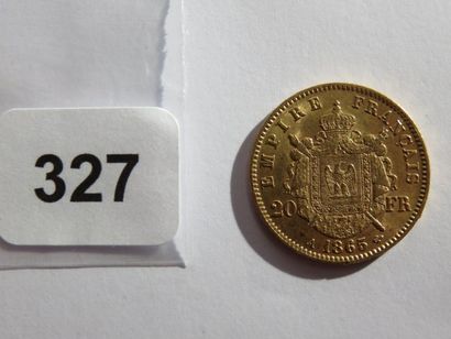 Monnaie or - 20 Francs Napoléon III, tête...