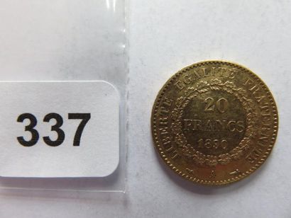 Monnaie or - 20 Francs Génie 1890 A TB+