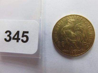 Monnaie or - 20 Francs Coq 1901 TTB
