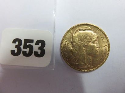 Monnaie or - 20 Francs Coq 1910 TTB à +