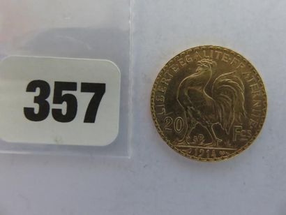 Monnaie or - 20 Francs Coq 1914 SUP