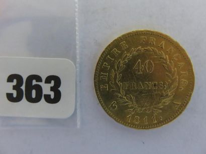 Monnaie or - 40 Francs Napoléon Ier, tête...