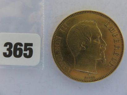Monnaie or - 100 Francs Napoléon III, tête...