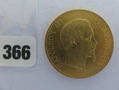 Monnaie or - 100 Francs Napoléon III, tête...