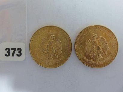 Monnaies or - Mexique - Lot de 2 x 50 Pesos...