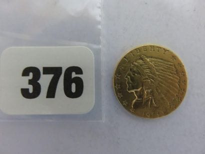 Monnaie or - USA - 2 1/2 Dollars Tête d'indien...