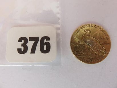 Monnaie or - USA - 2 1/2 Dollars Tête d'indien...