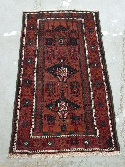 Tapis d'Iran ZABOL en laine points noués...