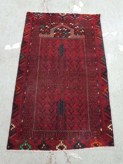 Tapis d'Iran SERAKHSE en laine points noués...