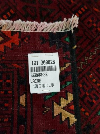 Tapis d'Iran SERAKHSE en laine points noués...
