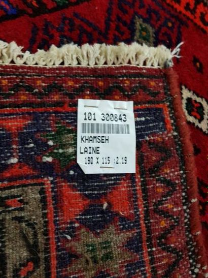 Tapis d'Iran KHAMSEH en laine points noués...