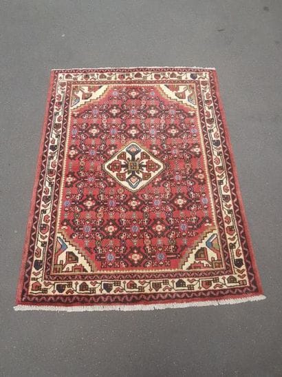 Tapis d'Iran HAMADAN en laine points noués...