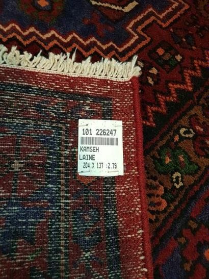 Tapis d'Iran KAMSEH en laine points noués...