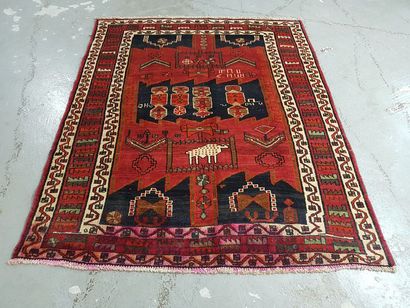 Tapis d'Iran GHACHEGHAIE en laine points...