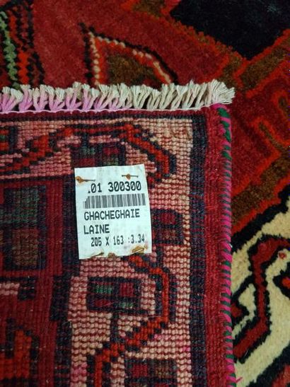 Tapis d'Iran GHACHEGHAIE en laine points...